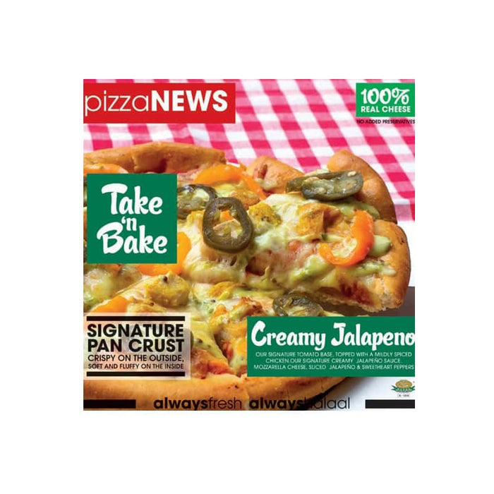 Pizza News Creamy Jalepeno Chicken (Thick Base)