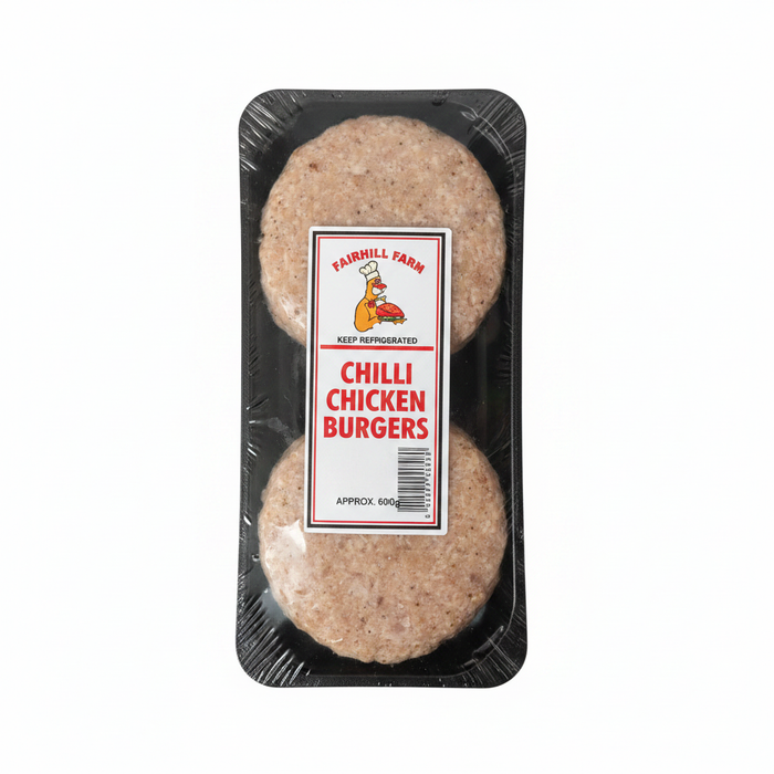Fairhill Chilli Chicken Burgers 600g