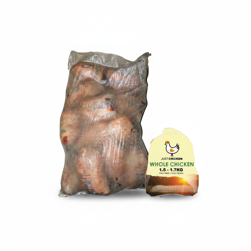Just Chicken Whole Birds Full Bag 12x1.6kg with single unit