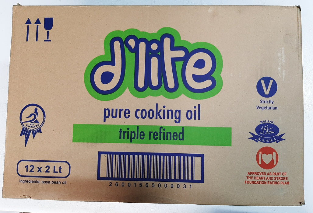 D'Lite Cooking Oil || Full Box (12x2L)