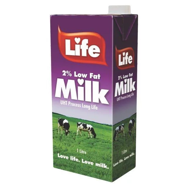 Life Milk Low Fat 2% || Case (6x1lt)